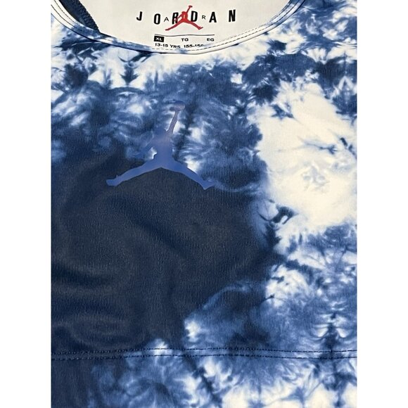 NEW Jordan Jumpman Printed Sports Bra Teen Girls Blue Tie Dye Size XL 13-15 yrs - Picture 3 of 7